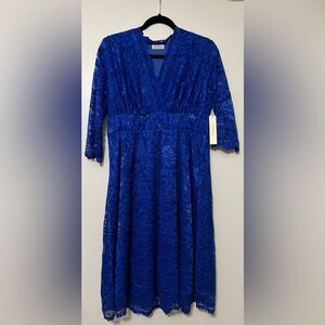 Kiyonna‎ Royal Blue Lace Cocktail Dress - Size XL (New with Tags)